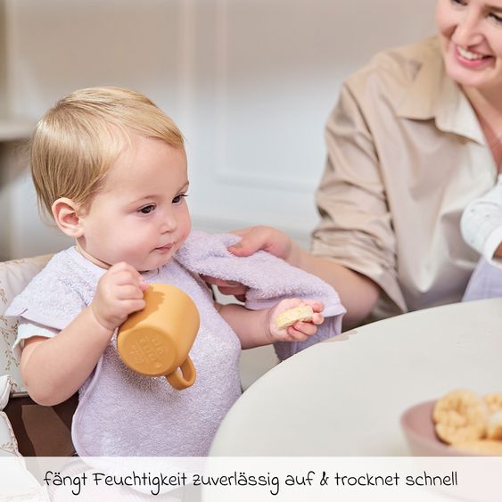 Meyco Set 3 panni lavamani / panni per rigurgito Frotté 30 x 30 cm - Wavy - Soft Lavender