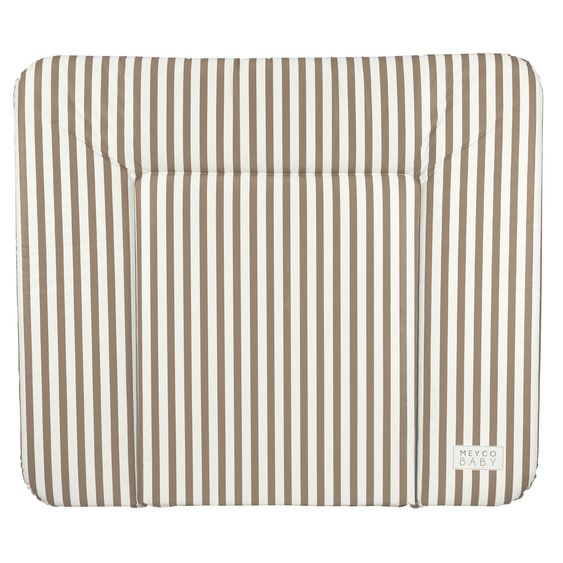 Meyco Changing Mat Soft 72 x 85 cm - Fat Stripe - Taupe