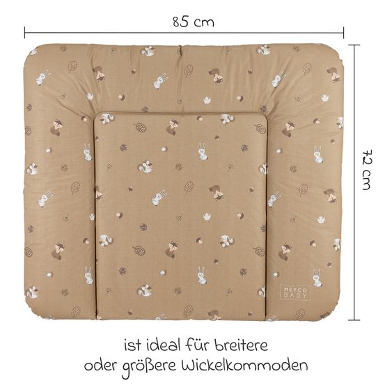 Meyco Fasciatoio per cambio pannolino Morbido 72 x 85 cm - Forest Animal - Sabbia