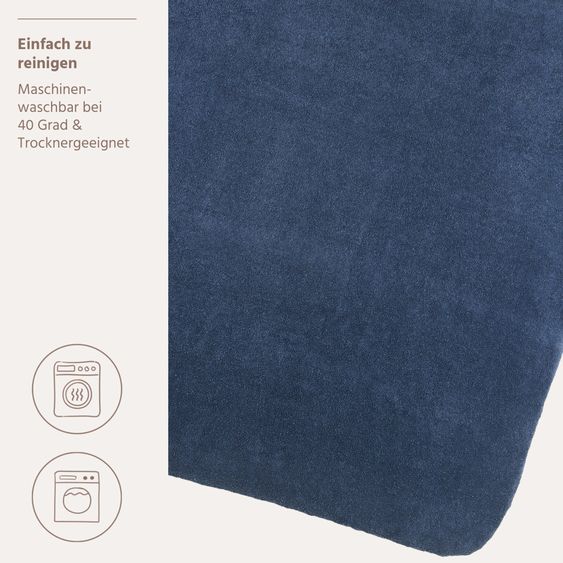 Meyco Wickelauflagenbezug Frottee 85 x 75 cm - Indigo