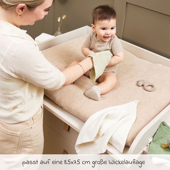 Meyco Wickelauflagenbezug Frottee 85 x 75 cm - Sand
