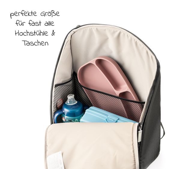 MiaMia 5-pc. Weaning Set - Silicone Plate + Cutlery (2 Spoons & 2 Forks) - Rose