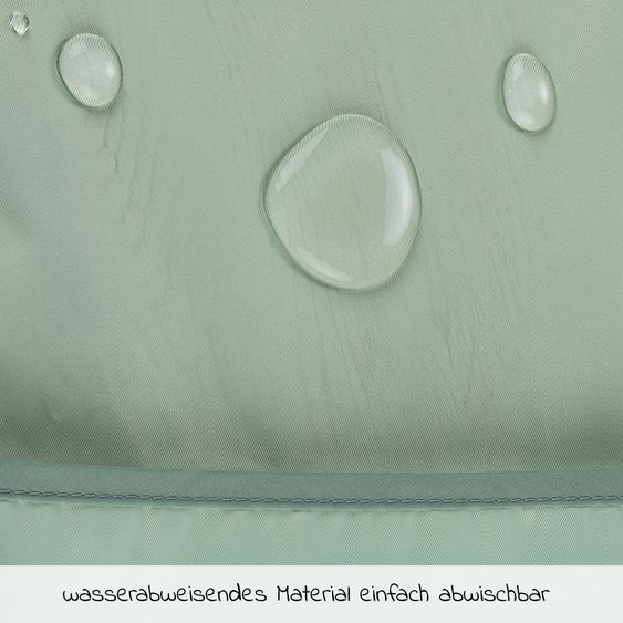 MiaMia 7-pcs Feeding Set - 5 Velcro Bibs + 2 Silicone Weaning Plates - Green / Grey