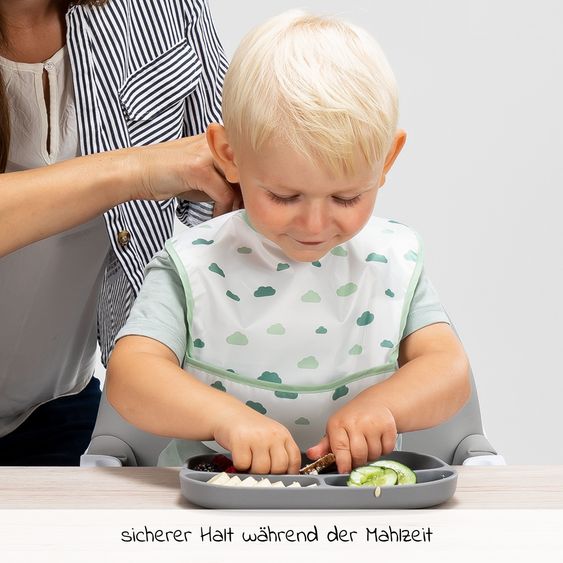 MiaMia 8-pcs Bib Set - 3 Sleeveless Bibs + 5 Velcro Bibs - Green