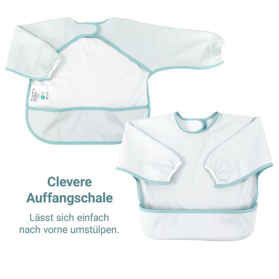 MiaMia Bavoirs À Manches Lot De 2 - Girafe / Uni - Vert