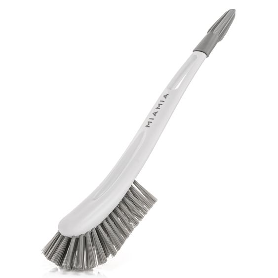 MiaMia Bottle brush with integrated teat brush - Gray White