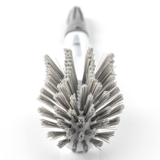 MiaMia Bottle brush with integrated teat brush - Gray White