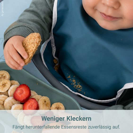 MiaMia Lätzchen 3er Pack - Giraffe / Punkte / Uni - Grün / Greige