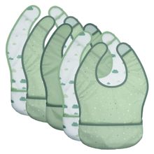 Bib 5 pack with Velcro closure - Green