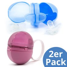 Pacifier Box Duo 2pc Set - Blue / Berry