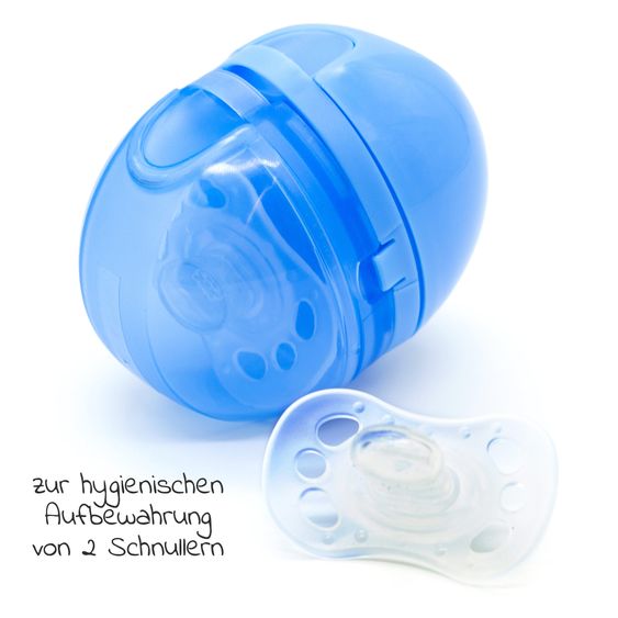 MiaMia Pacifier Box Duo 2pc Set - Blue / Berry