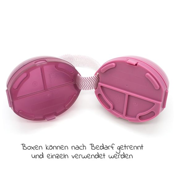 MiaMia Pacifier Box Duo 2pc Set - Blue / Berry