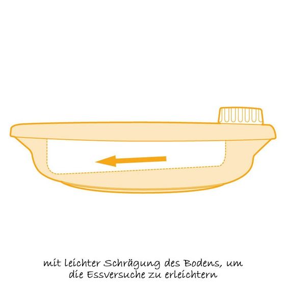 MiaMia Warmhalte-Teller mit Anti-Rutsch-Boden - Orange