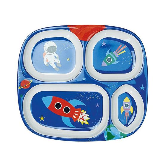 Mila Melamin Kinderteller mit Fächer - Space