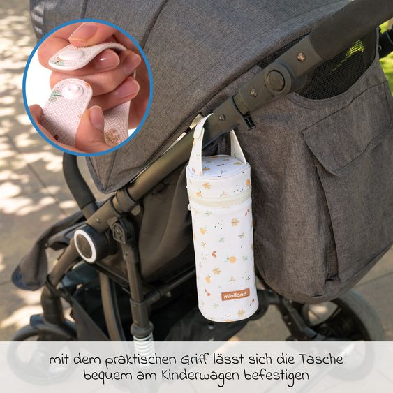 Miniland Set di 2 thermos da 350 ml per bambini in acciaio inox Thermy con borsa isolante Thermibag - per l'alimentazione in movimento - Valencia