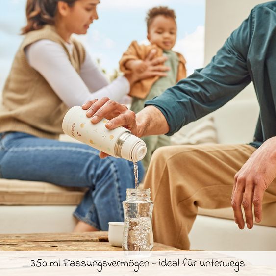 Miniland Set di 2 thermos da 350 ml per bambini in acciaio inox Thermy con borsa isolante Thermibag - per l'alimentazione in movimento - Valencia