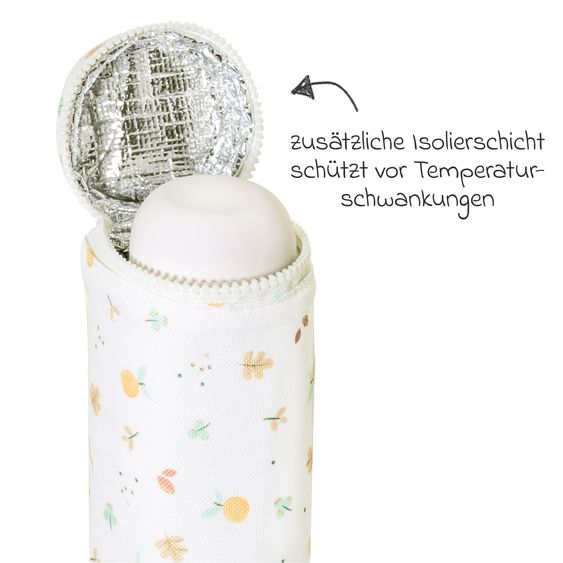 Miniland Set di 2 thermos da 350 ml per bambini in acciaio inox Thermy con borsa isolante Thermibag - per l'alimentazione in movimento - Valencia