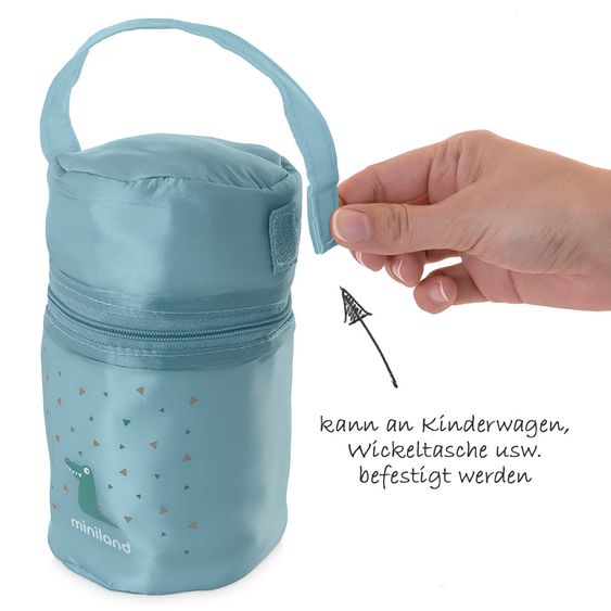 Miniland 3-tlg. Aufbewahrungsbehälter-Set inkl. Isoliertasche - Pack 2 Go 250 ml - Azure