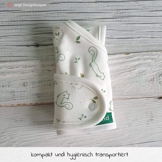 Miniland 3-tlg. Set Lätzchen mit Besteck - Natur Picneat - eco friendly Bunny