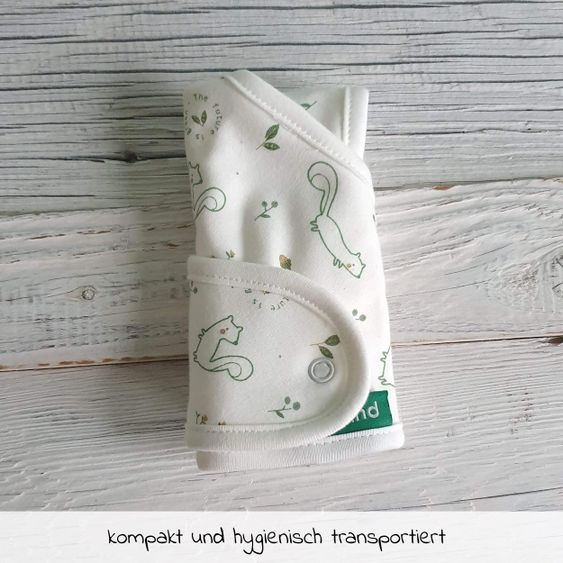 Miniland 3-tlg. Set Lätzchen mit Besteck - Natur Picneat - eco friendly Chip