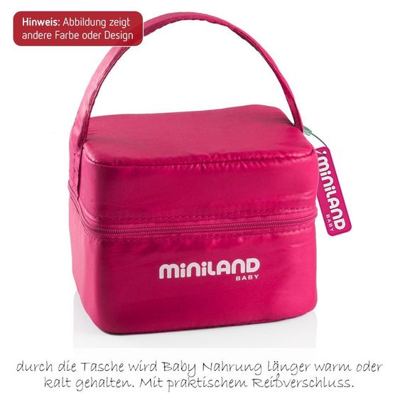 Miniland 3-tlg. Set Nahrungsbehälter & Isoliertasche Pack 2 Go Hermifresh - Blau