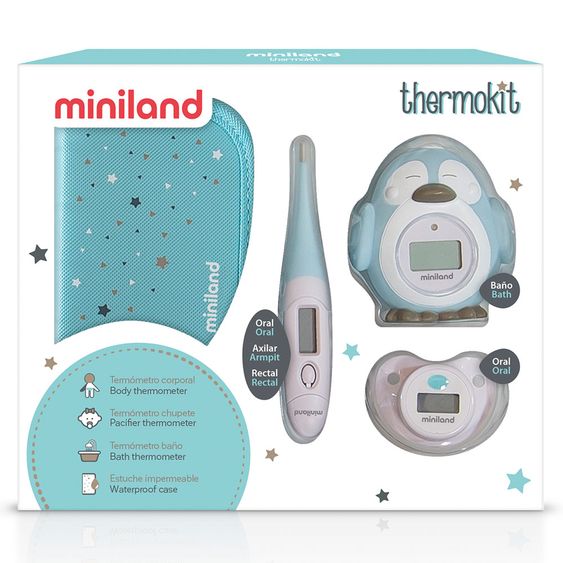 Miniland 4-tlg. Thermometer-Set - Azure