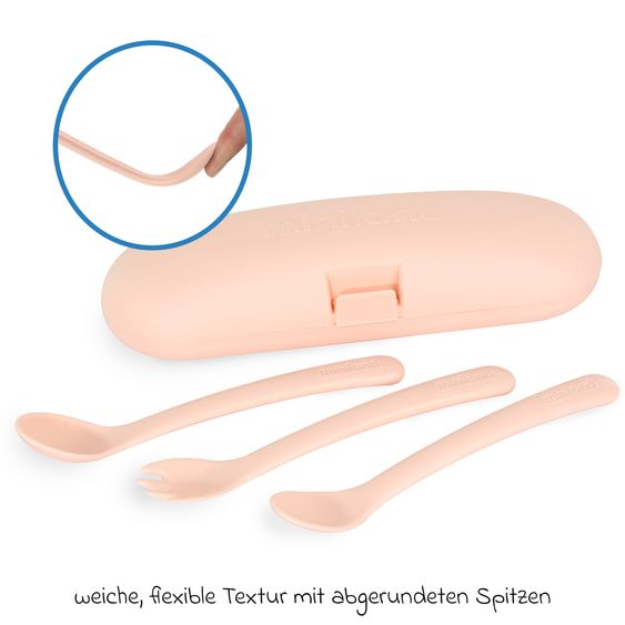 Miniland 5-tlg. Thermos-Set 600 ml Baby Edelstahl-Isolierbehälter Food Thermy mit Besteck - zum Füttern für Unterwegs - Candy