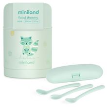 5-tlg. Thermos-Set 600 ml Baby Edelstahl-Isolierbehälter Food Thermy mit Besteck - zum Füttern für Unterwegs - Mint