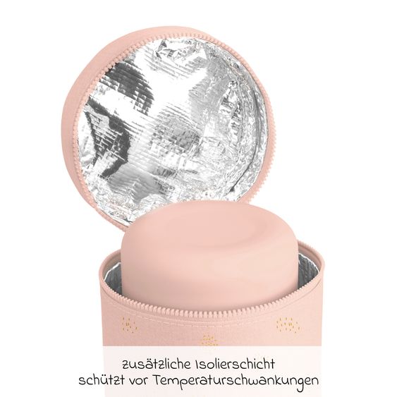 Miniland 6-tlg. Thermos-Set 600 ml Baby Edelstahl-Isolierbehälter Food Thermy mit Besteck & Isoliertasche - zum Füttern für Unterwegs - Candy