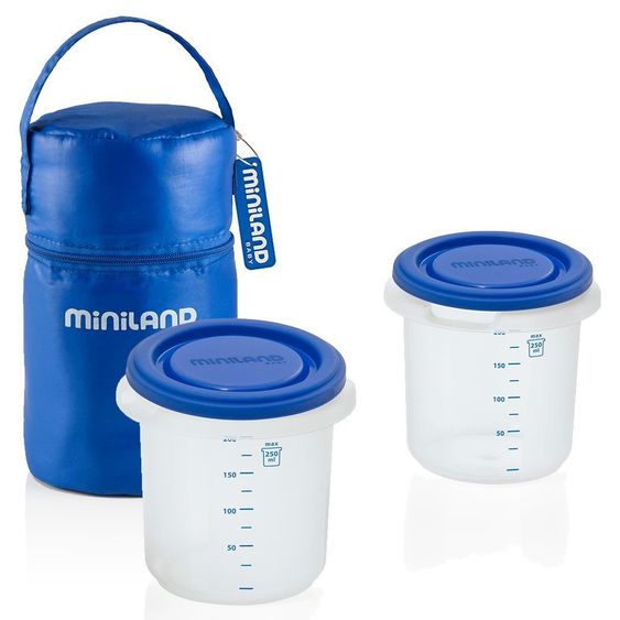 Miniland Aufbewahrungsbehälter Pack to Go mit isothermer Tasche - Blau