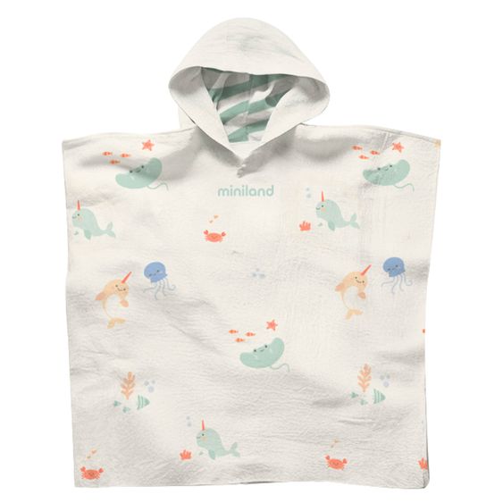 Miniland Badeponcho aus Musselin 50 x 55 cm - Ocean