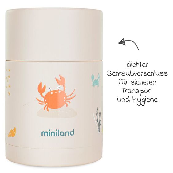 Miniland Edelstahl-Isolierbox Food Thermy 600 ml - Ocean - Grabsy