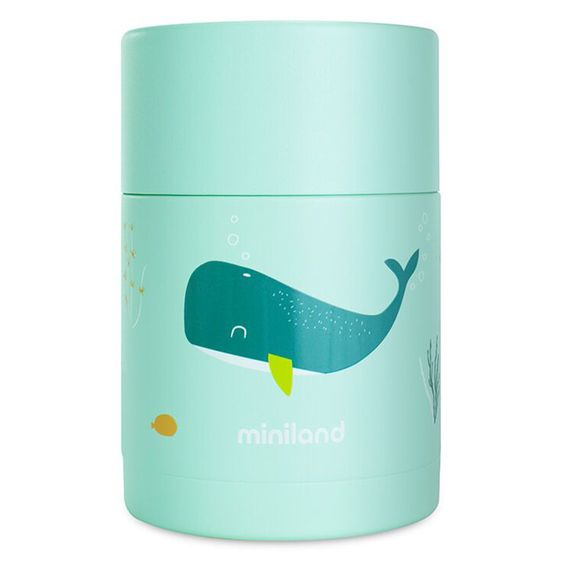 Miniland Edelstahl-Isolierbox Food Thermy 600 ml - Ocean - Whaley