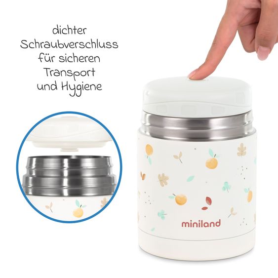 Miniland Scatola isolante in acciaio inox Food Thermy 600 ml - Valencia