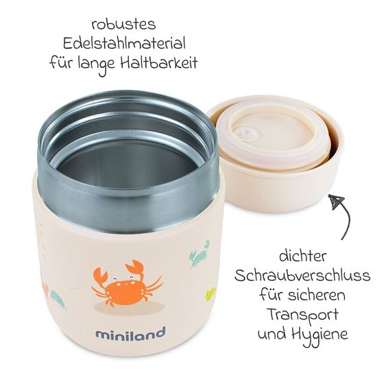 Miniland Edelstahl-Isolierbox Food Thermy Mini 280 ml - Ocean - Grabsy