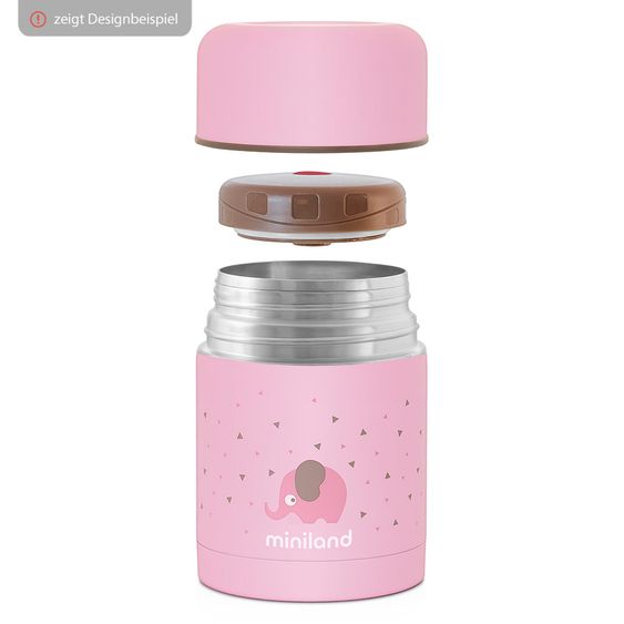 Miniland Edelstahl-Isolierbox Silky Food Thermos 600 ml - Azure