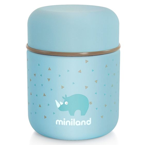 Miniland Box isolato in acciaio inox Silky Food Thermos Mini 280 ml - Azzurro