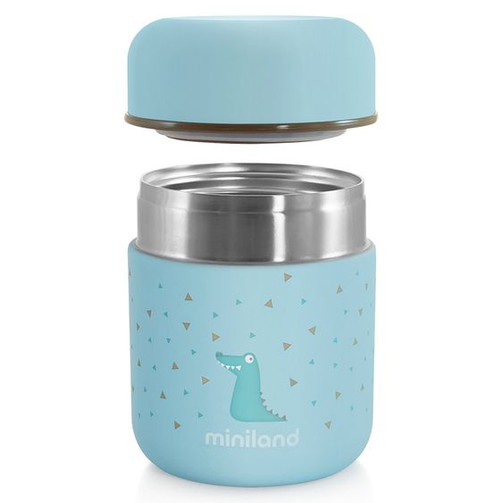 Miniland Box isolato in acciaio inox Silky Food Thermos Mini 280 ml - Azzurro