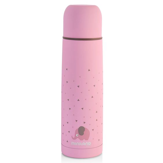 Miniland Edelstahl-Isolierflasche Silky Thermos 500 ml - Rose