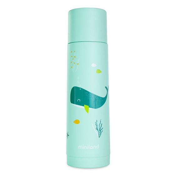 Miniland Edelstahl-Isolierflasche Thermy 500 ml - Ocean - Whaley