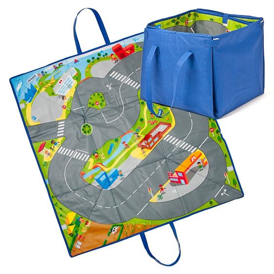 Miniland Play mat and storage box 2 in 1 Minimobil Traffic 100 x 100 cm