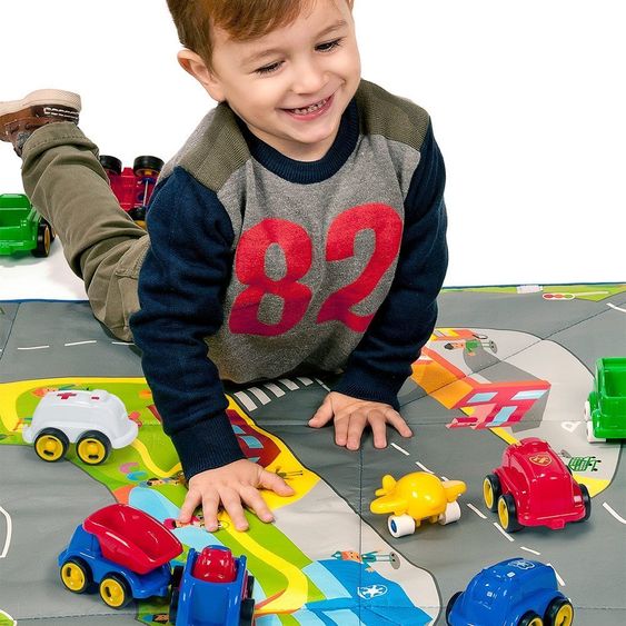 Miniland Play mat and storage box 2 in 1 Minimobil Traffic 100 x 100 cm