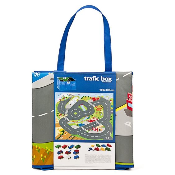 Miniland Play mat and storage box 2 in 1 Minimobil Traffic 100 x 100 cm