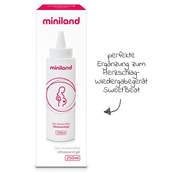 Miniland Gel per ultrasuoni per riprodurre il battito cardiaco SweetBeat 250 ml