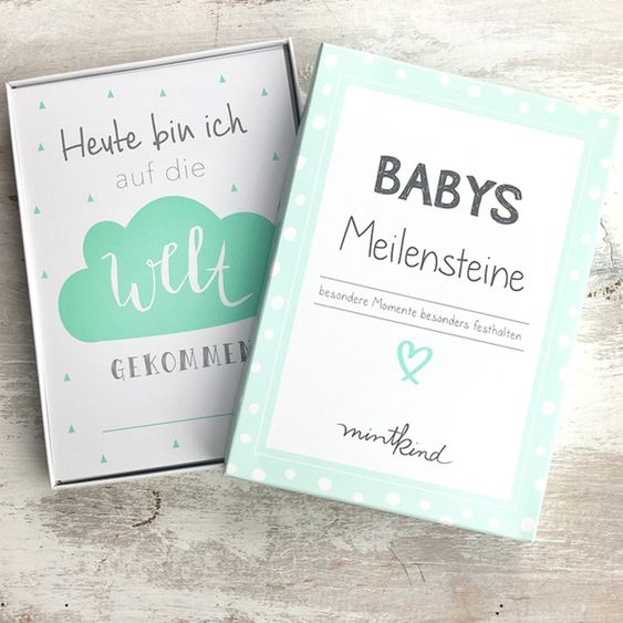 Mintkind Baby Meilensteinkarten - 26 Karten - Mint