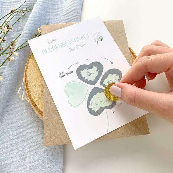 Mintkind Baby-Rubbelkarte - Schwangerschaft - Du wirst Onkel