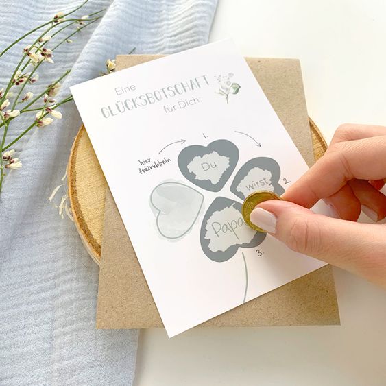 Mintkind Baby-Rubbelkarte - Schwangerschaft - Du wirst Papa