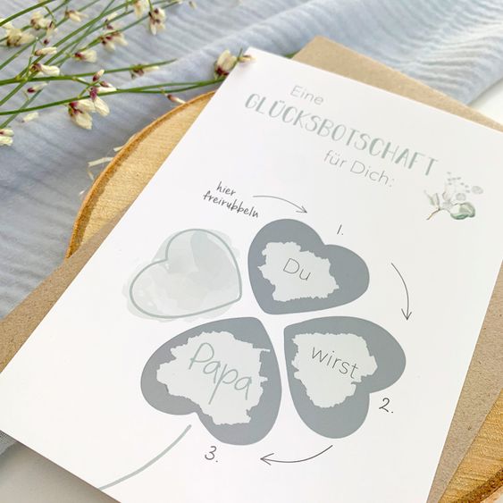 Mintkind Baby-Rubbelkarte - Schwangerschaft - Du wirst Papa