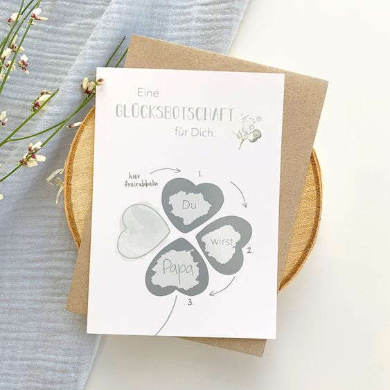 Mintkind Baby-Rubbelkarte - Schwangerschaft - Du wirst Papa