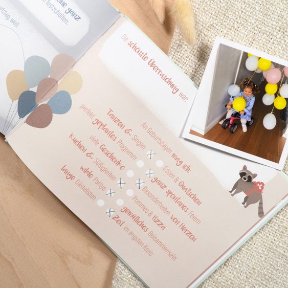 Mintkind Baby-Tagebuch- & Erinnerungsalbum - Kindergeburtstage